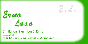erno loso business card