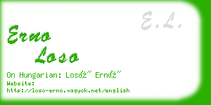 erno loso business card